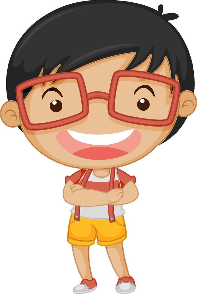 nerdy jongen stripfiguur vector