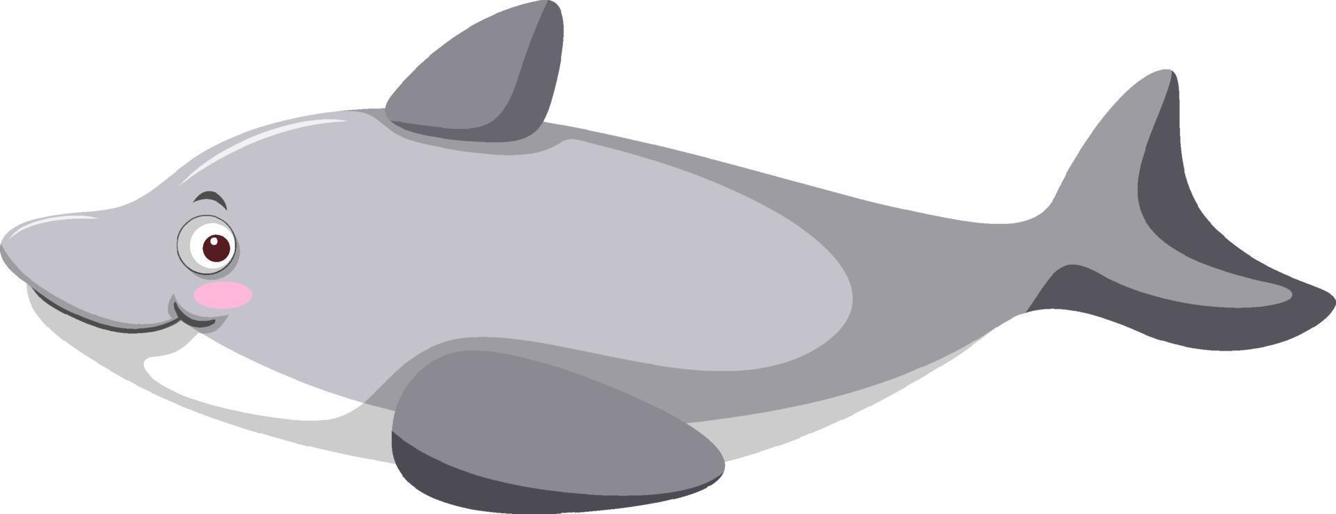 grijze dolfijn in cartoonstijl vector
