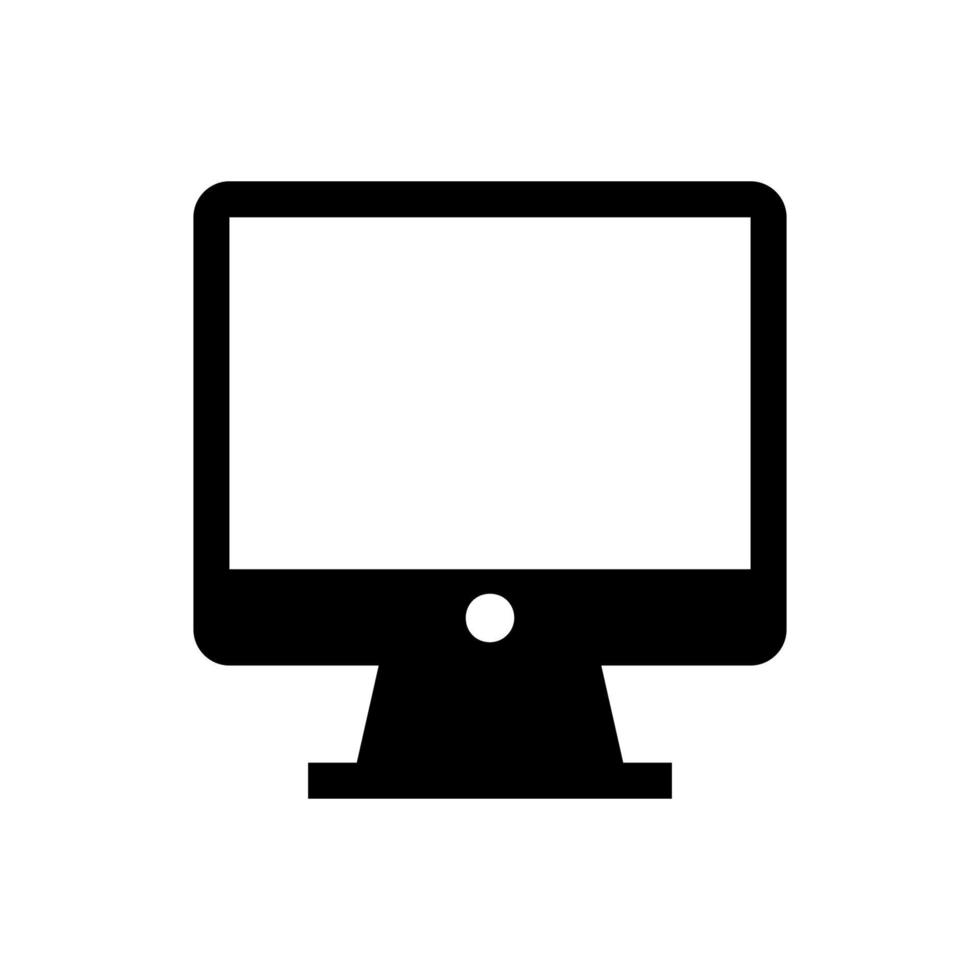 computermonitor geïllustreerd op een witte achtergrond vector