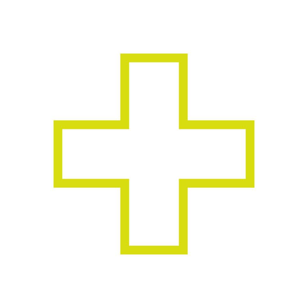 medisch kruis geïllustreerd op een witte achtergrond vector