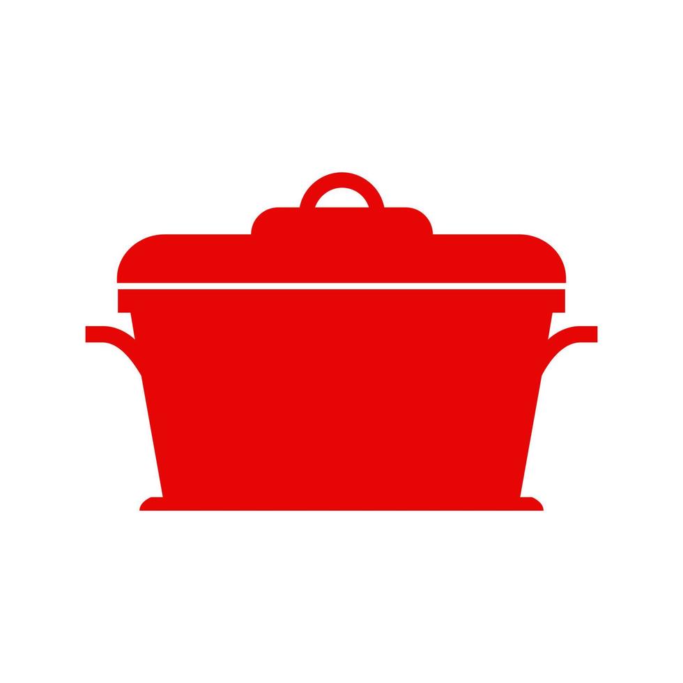 keukenpot geïllustreerd op witte achtergrond vector