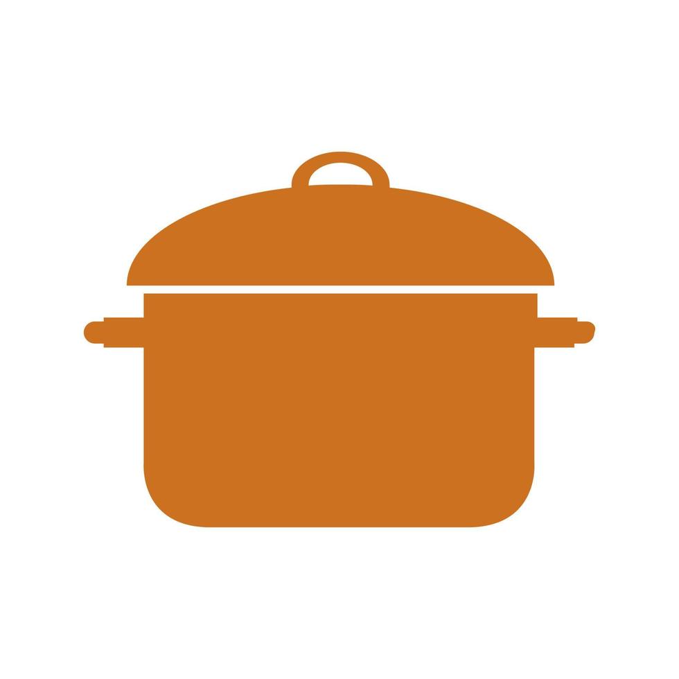 keukenpot geïllustreerd op een witte achtergrond vector