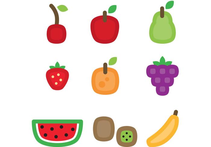 Fruit Vector Pictogrammen