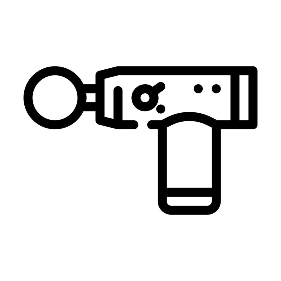 percussie massage pistool lijn pictogram vectorillustratie vector