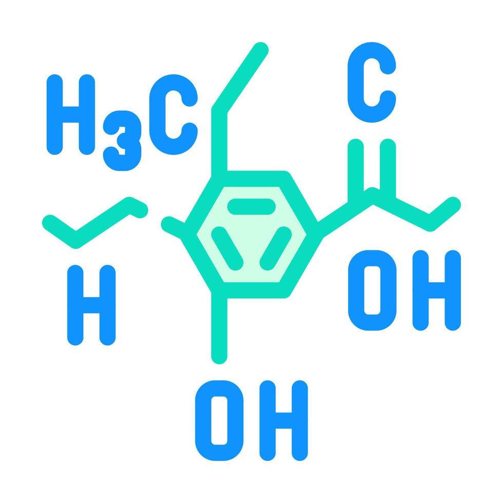 formule levensmiddelenadditieven kleur pictogram vectorillustratie vector