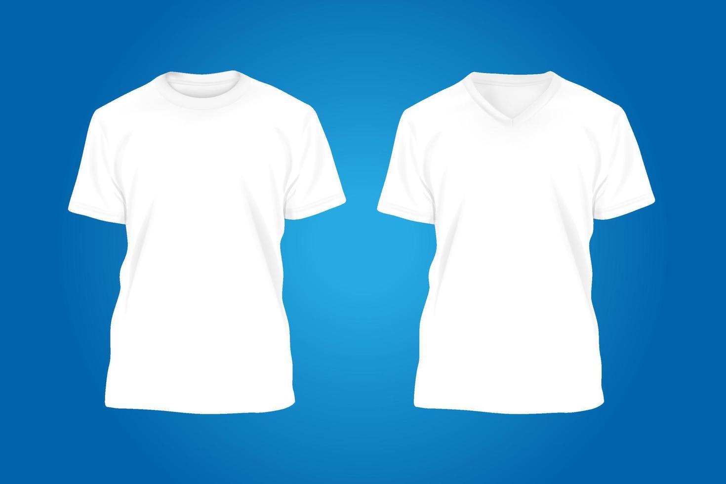 wit t-shirt voor heren met mockup vooraanzicht vectorsjabloon met korte mouwen vector