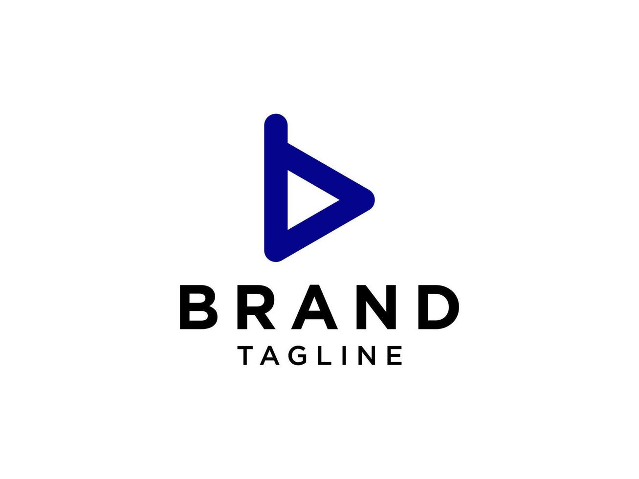 eerste letter b-logo. geometrische lineaire stijl geïsoleerd op een witte achtergrond. bruikbaar voor bedrijfs- en merklogo's. platte vector logo-ontwerpsjabloon sjabloon.