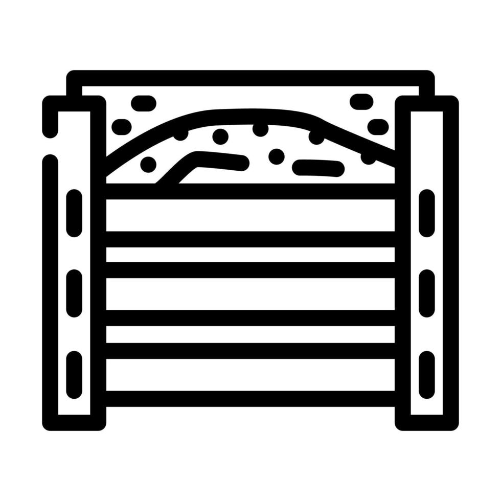 zelfgemaakte composter lijn pictogram vectorillustratie vector