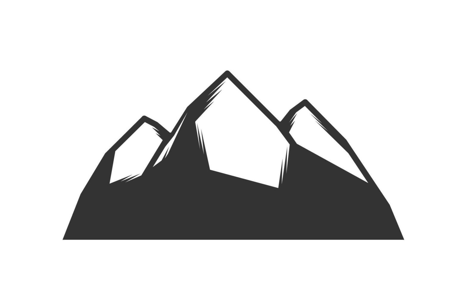 bergen geïsoleerd op een witte achtergrond. camping ontwerpelementen. vector illustratie