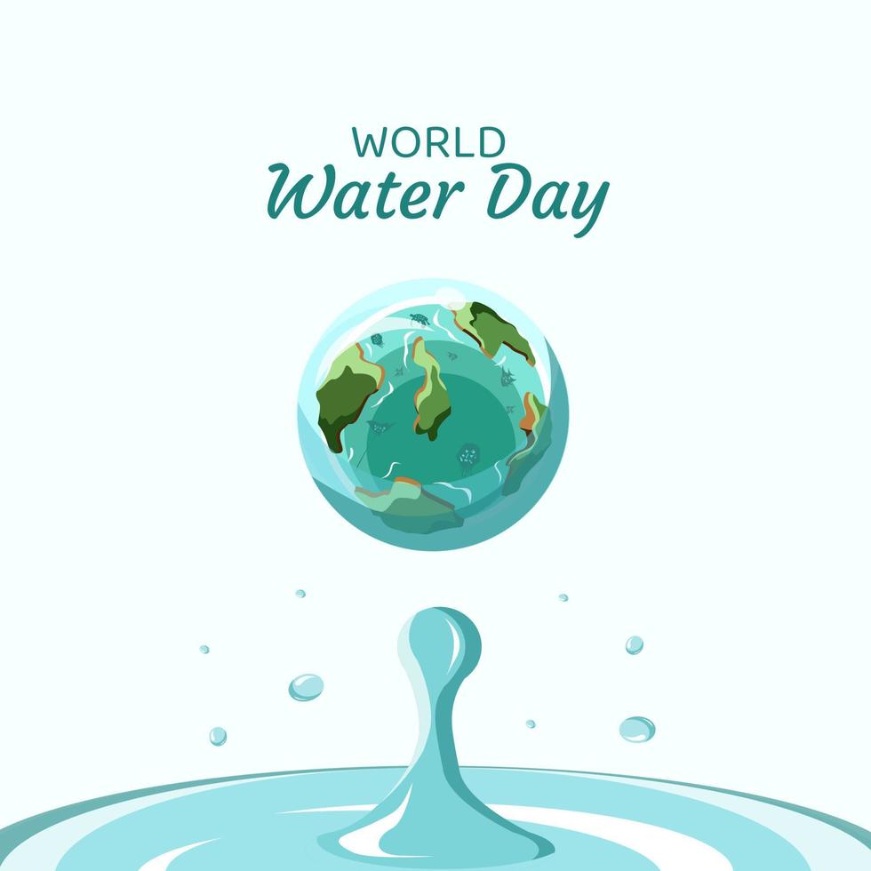 wereld water dag vectorillustratie vector