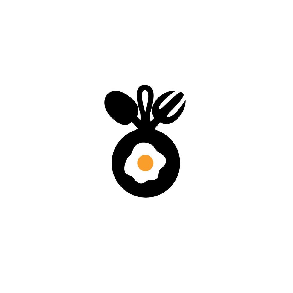 koken logo. pictogram of symbool voor ontwerpmenurestaurant, kookclub, voedselstudio of thuiskoken, sjabloonlogo met silhouetbestek. vector