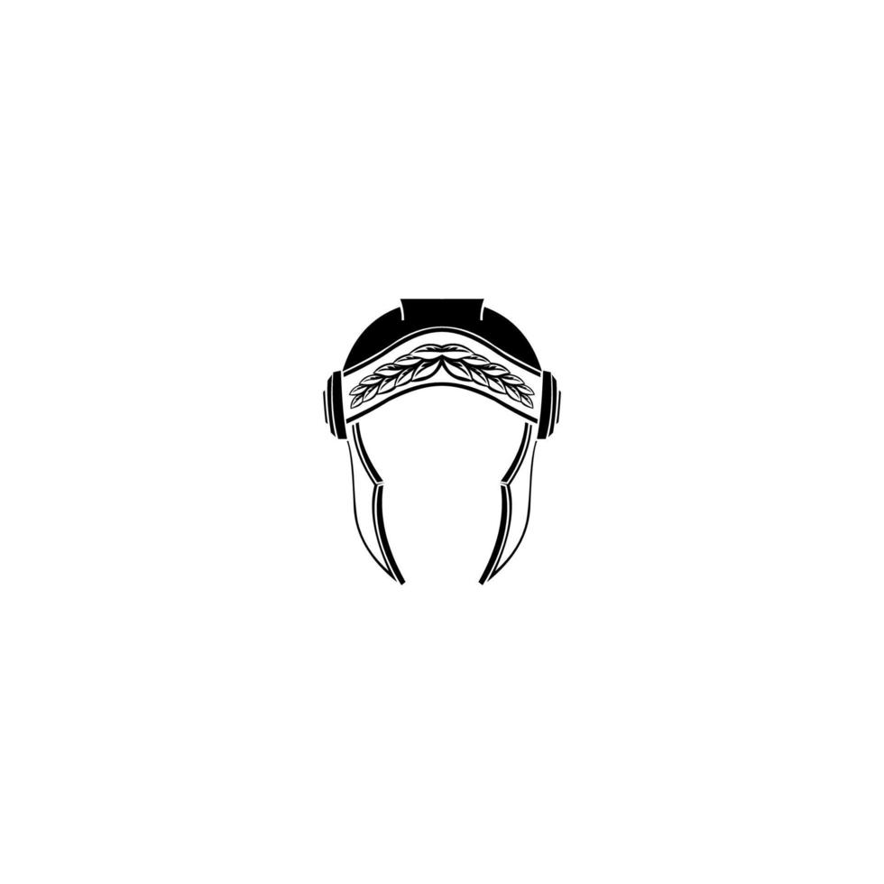 Spartaanse helm silhouet, krijger symbool, Spartaanse logo, Spartaanse helm, Spartaanse symbool. vector