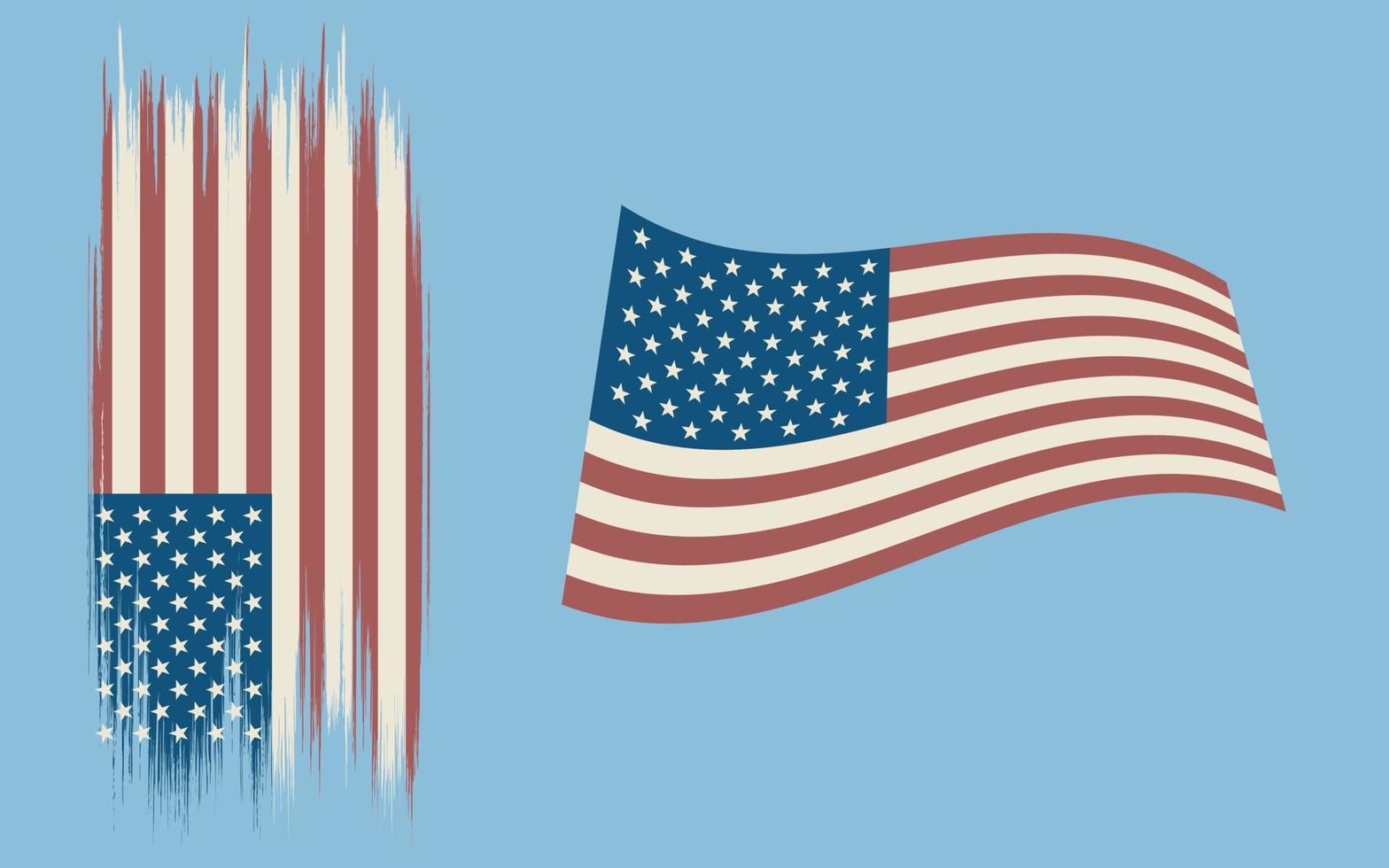 Amerikaanse vintage vlag gratis vector