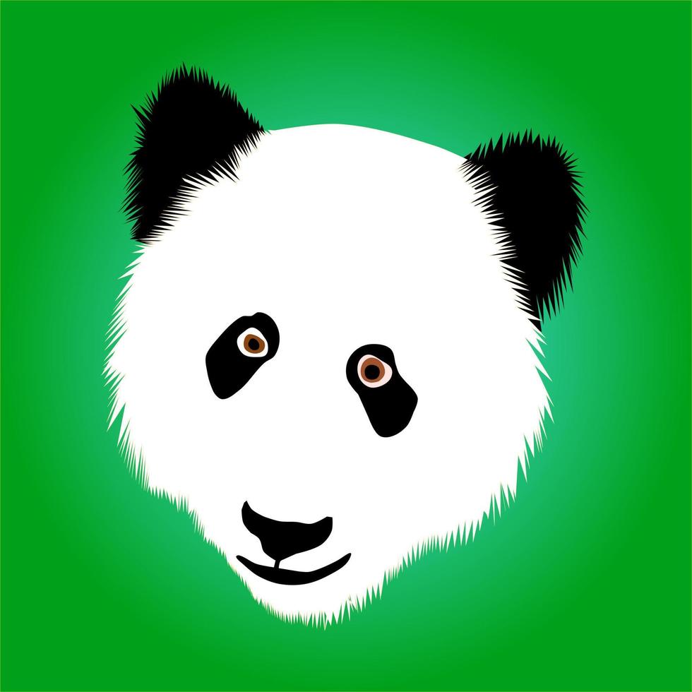 panda hoofd. vectorillustratie. vector