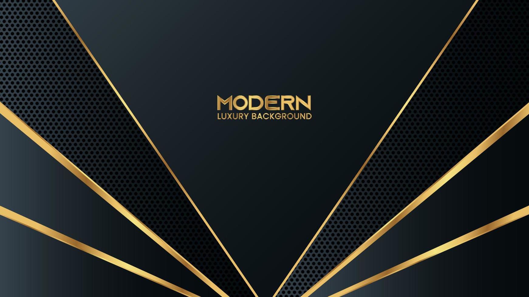 luxe abstracte moderne technologieachtergrond met glanzende gouden lijnen en puntpatroon vector