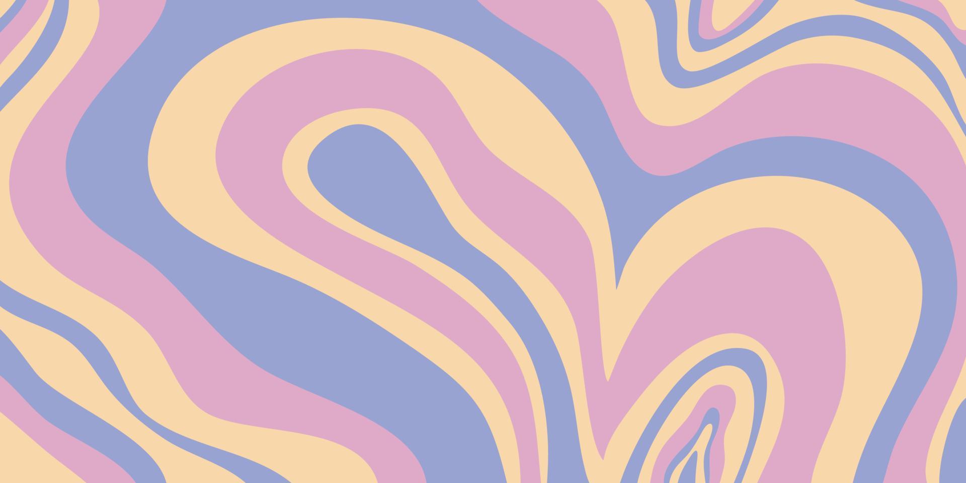 psychedelische swirl hip poster. psychedelisch retro golfbehang. vloeibare groovy achtergrond. vector ontwerp illustratie.