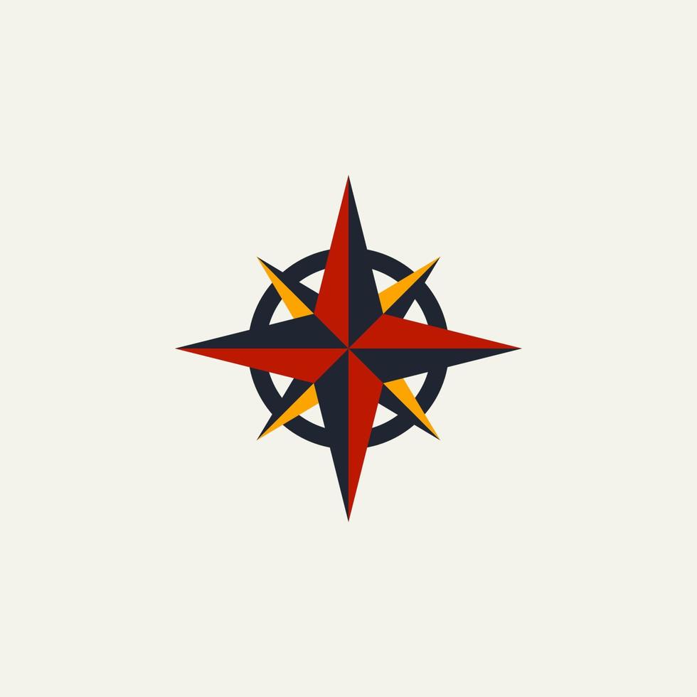 kompas. logo sjabloon minimalistische en moderne vectorillustratie. vector