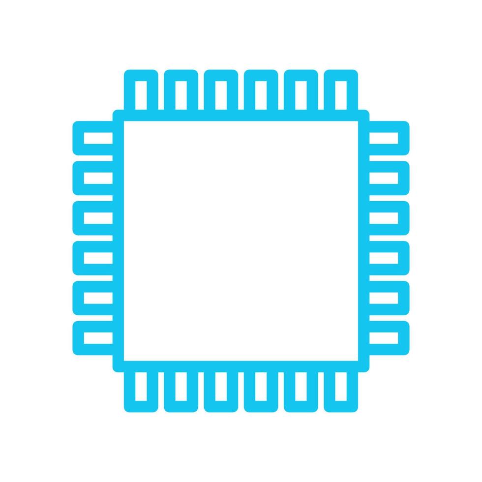 microchip geïllustreerd op een witte achtergrond vector