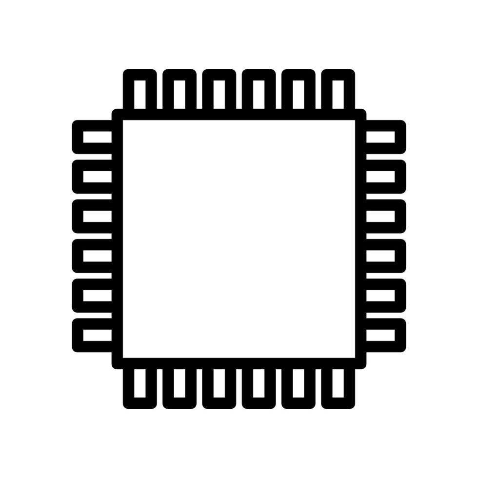 microchip geïllustreerd op een witte achtergrond vector