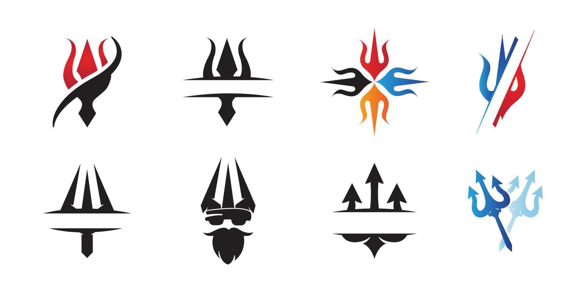 trident logo sjabloon vector pictogram