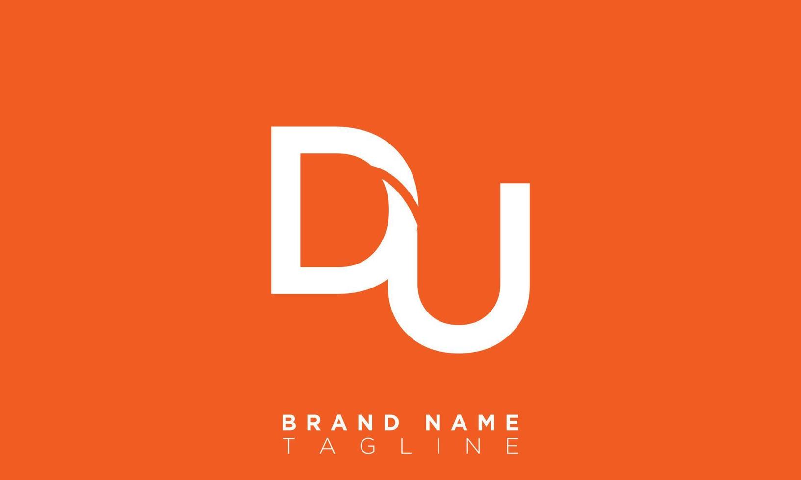 du alfabet letters initialen monogram logo ud, d en u vector