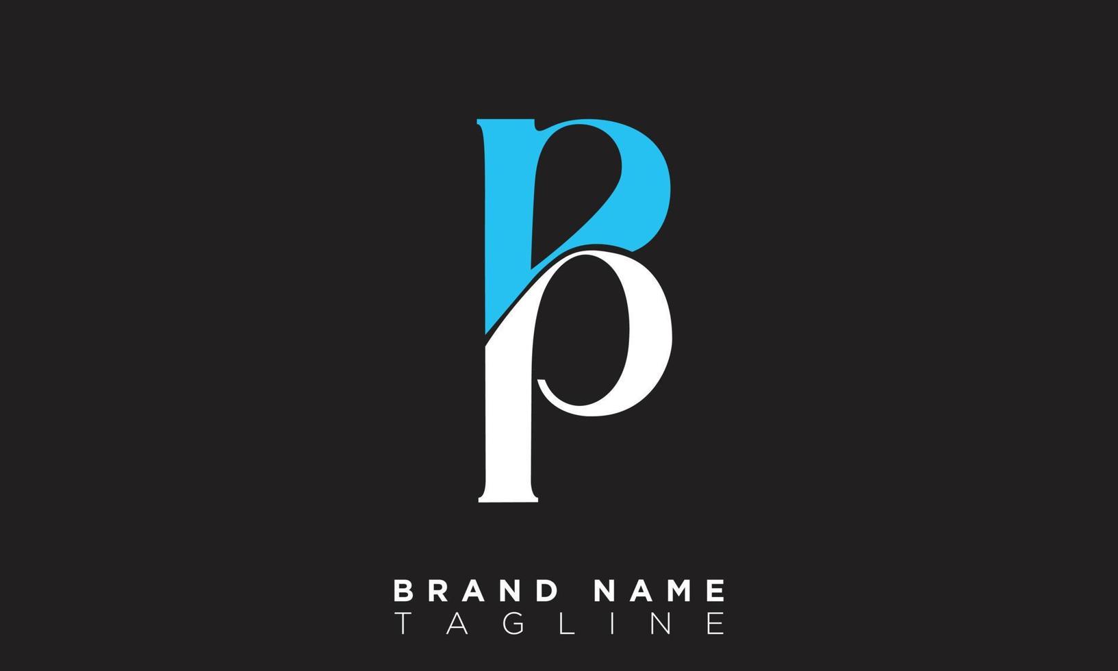 BP Alfabet letters initialen monogram logo PB, b en p vector