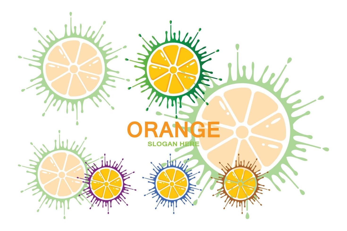 oranje fruit logo pictogram vector. plant inspiratie, illustratie vector