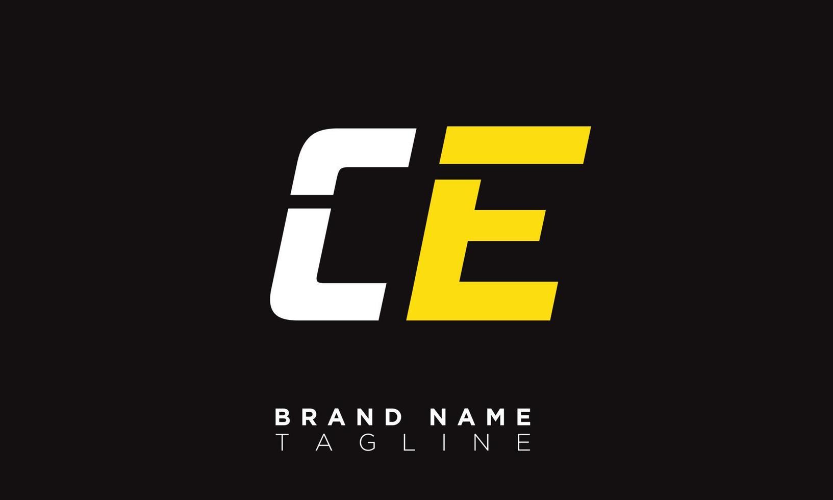 ce alfabet letters initialen monogram logo ec, c en e vector