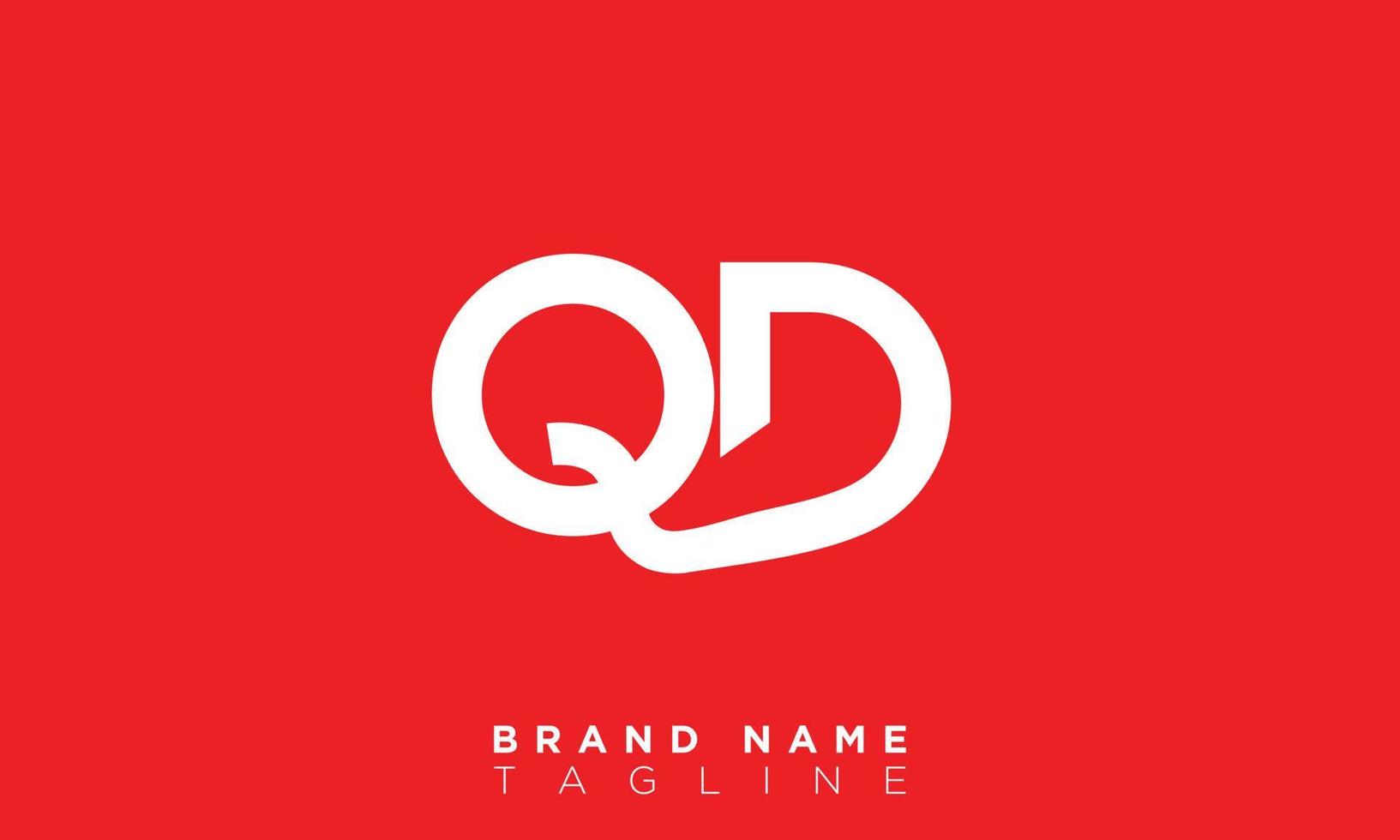 qd alfabet letters initialen monogram logo dq, q en d vector