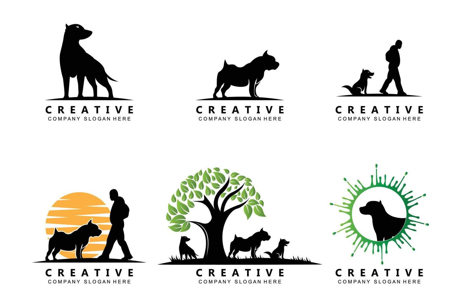 hond logo pictogram vector, loyaal en schattig dier, inspiratie, sjabloon vector