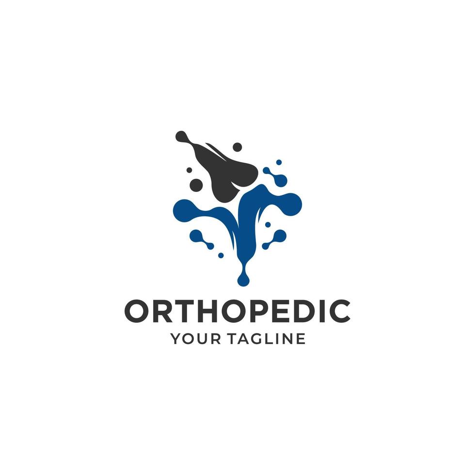 orthopedische gezondheid logo ontwerp vector sjabloon