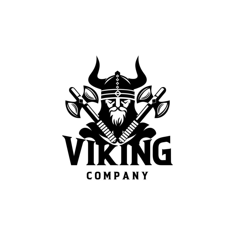 Viking krijger logo ontwerp vectorillustratie vector