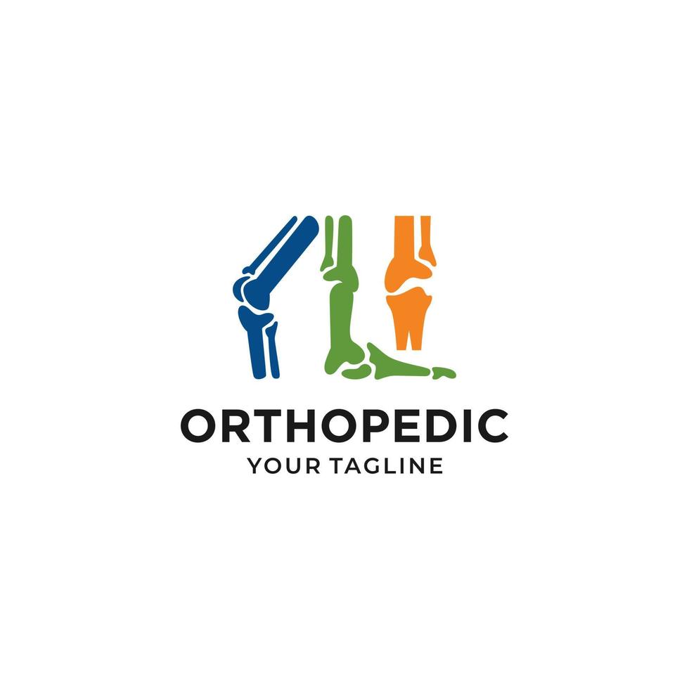 orthopedisch logo vector ontwerpsjabloon