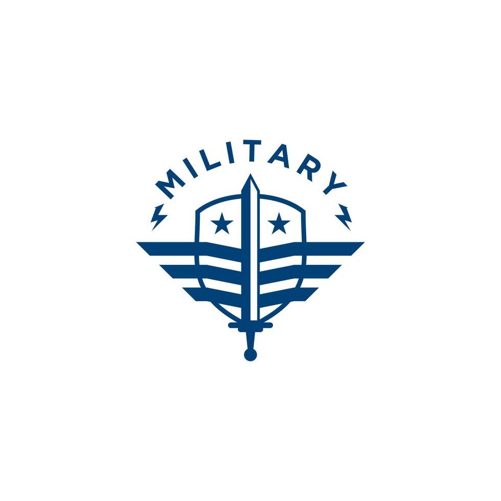 leger en militair logo ontwerp vector