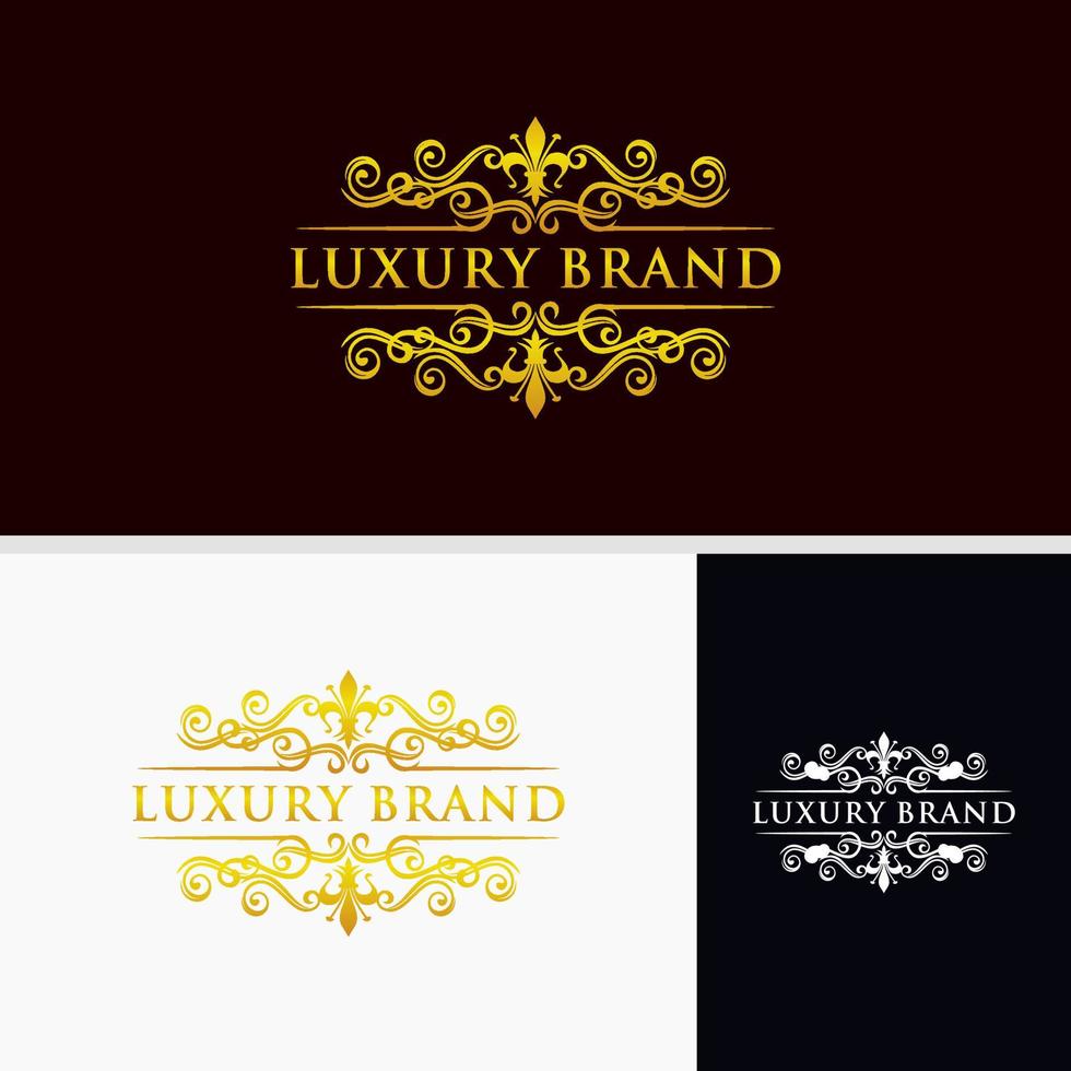 luxe logo sjabloon in vector voor restaurant, royalty, boetiek, café, hotel, heraldisch, sieraden, mode en andere vectorillustratie