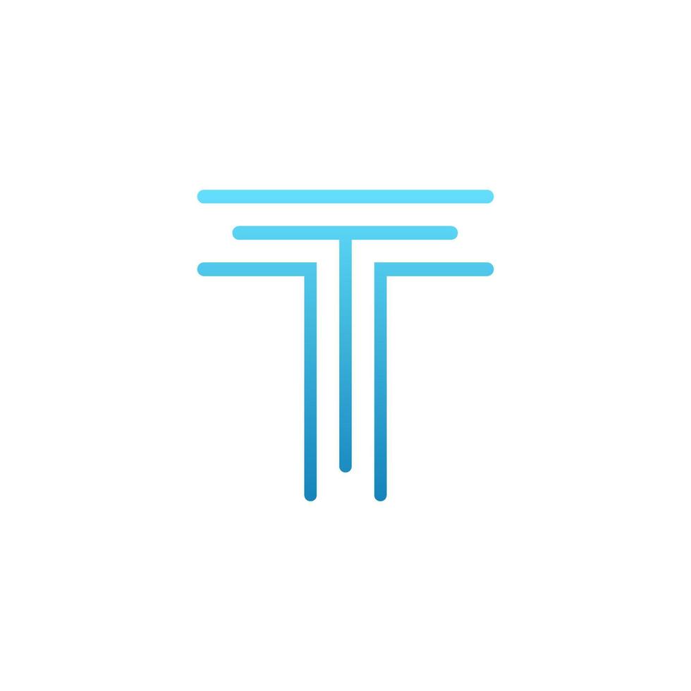 letter t logo pictogram sjabloon ontwerpelementen. vector illustratie