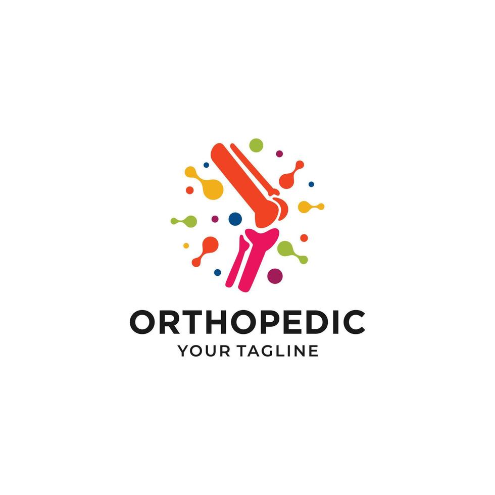 orthopedische gezondheid logo ontwerp vector sjabloon