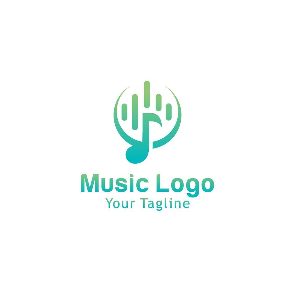 muziek logo sjabloon ontwerp vectorillustratie vector
