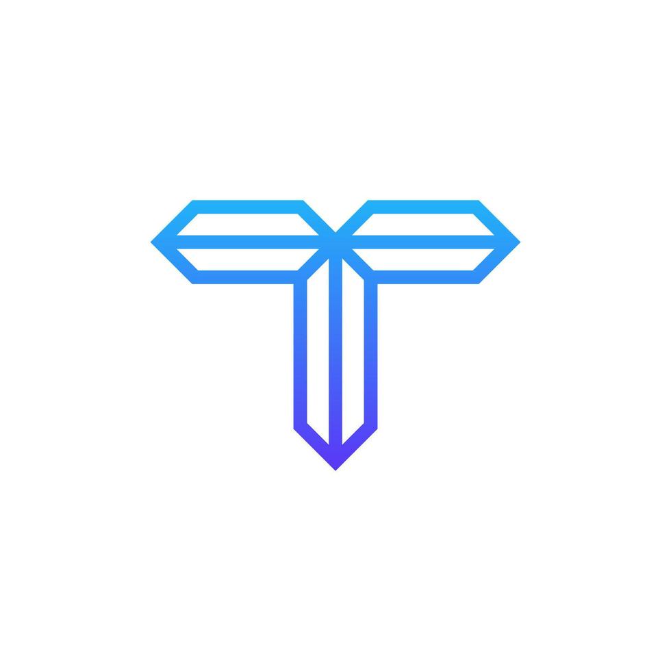 letter t logo pictogram sjabloon ontwerpelementen. vector illustratie