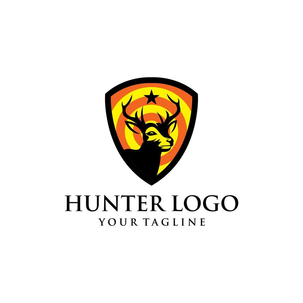 outdoor jager logo ontwerp vector sjabloon