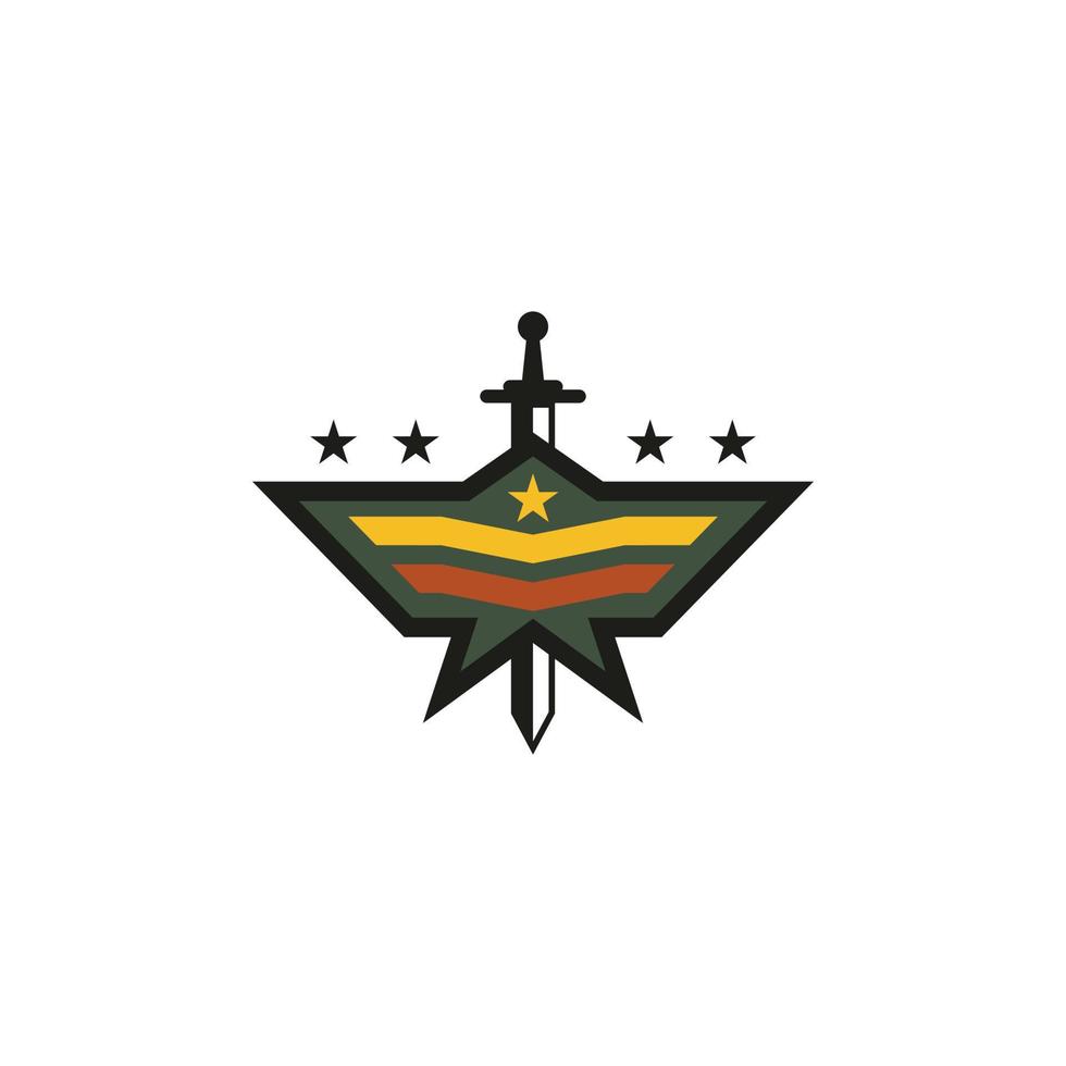 militaire logo's badges leger symbolen voorraad vector