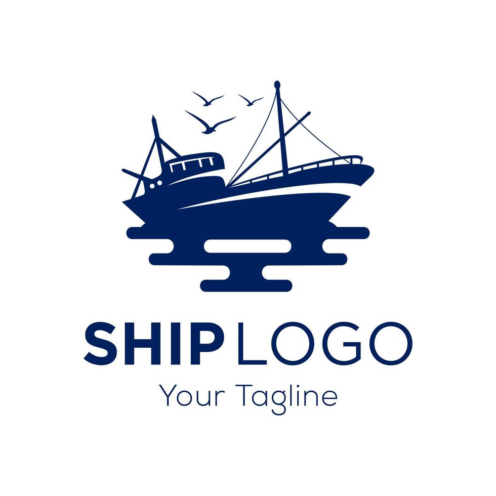 sjabloon voor cruiseschip-logo vector