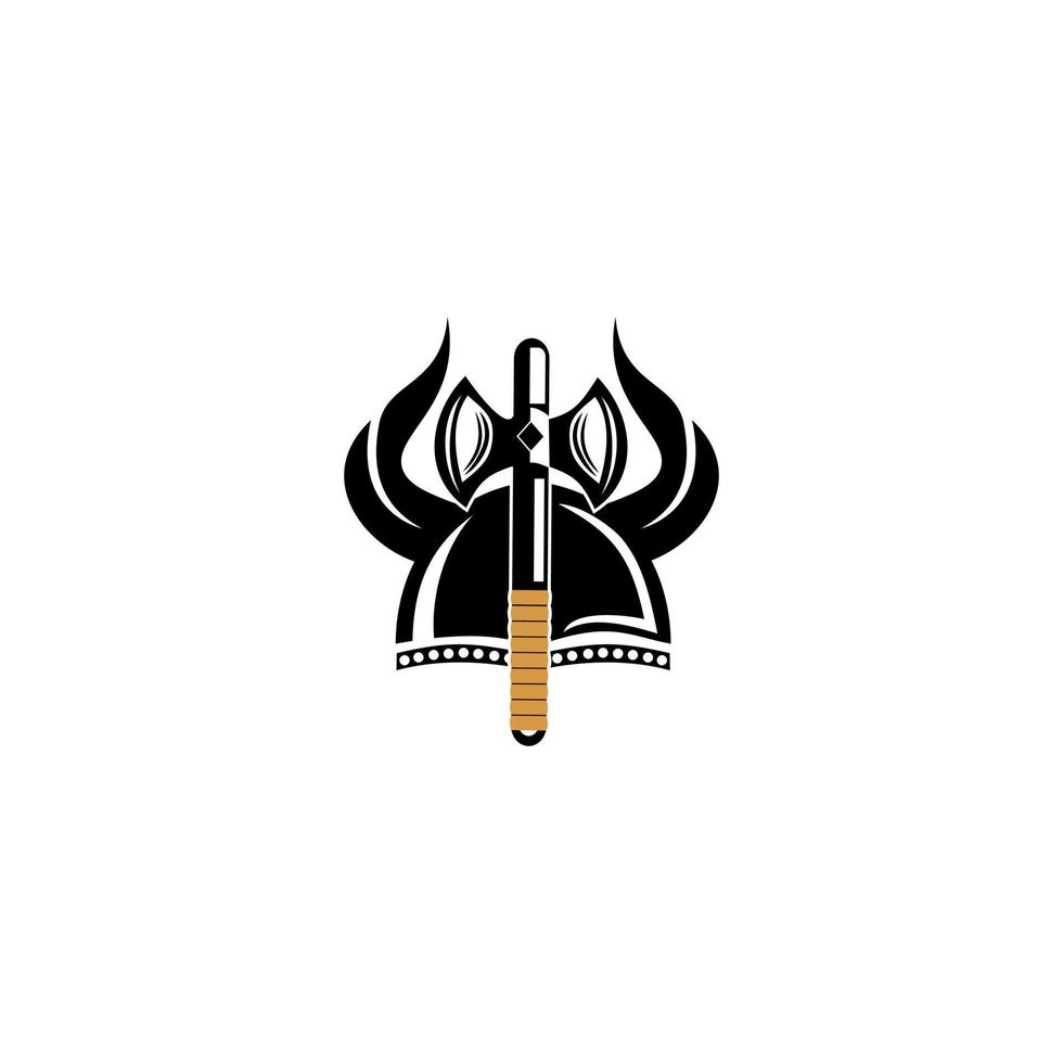 Viking krijger logo ontwerp vectorillustratie vector