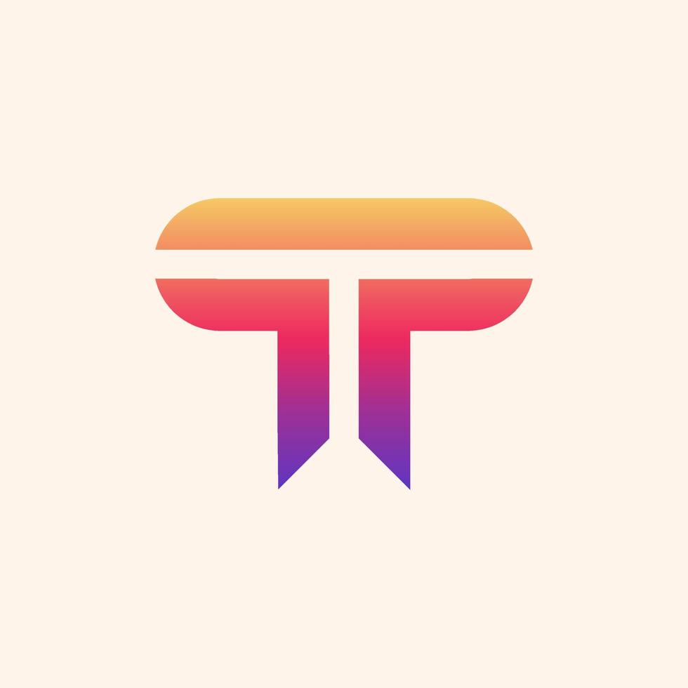 letter t logo pictogram sjabloon ontwerpelementen. vector illustratie