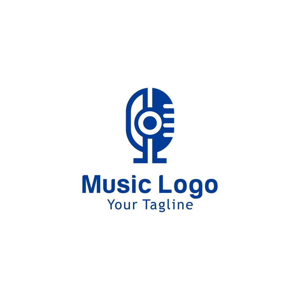 muziek logo sjabloon ontwerp vectorillustratie vector