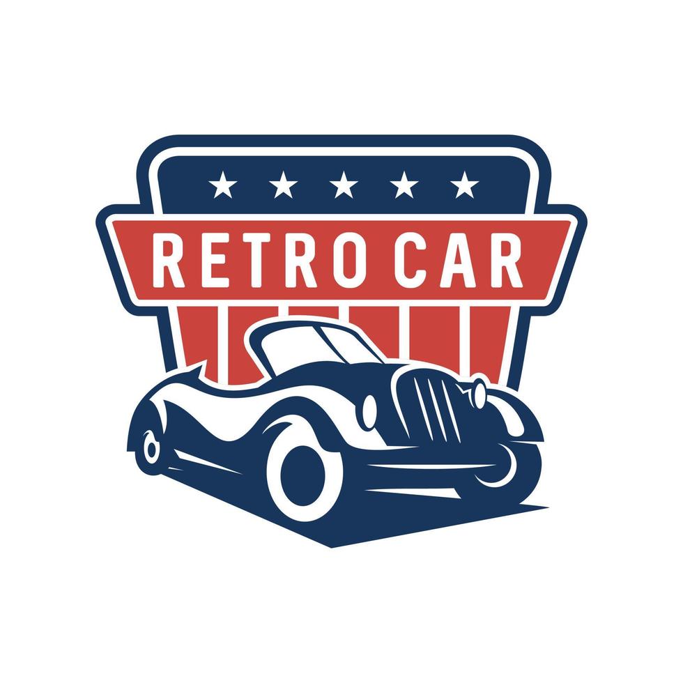 retro auto logo ontwerp sjabloon vector