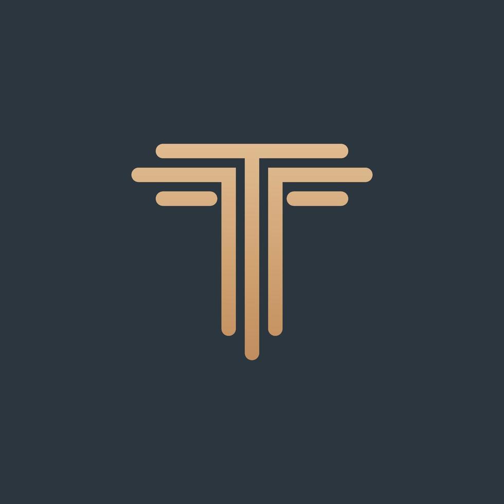 letter t logo pictogram sjabloon ontwerpelementen. vector illustratie