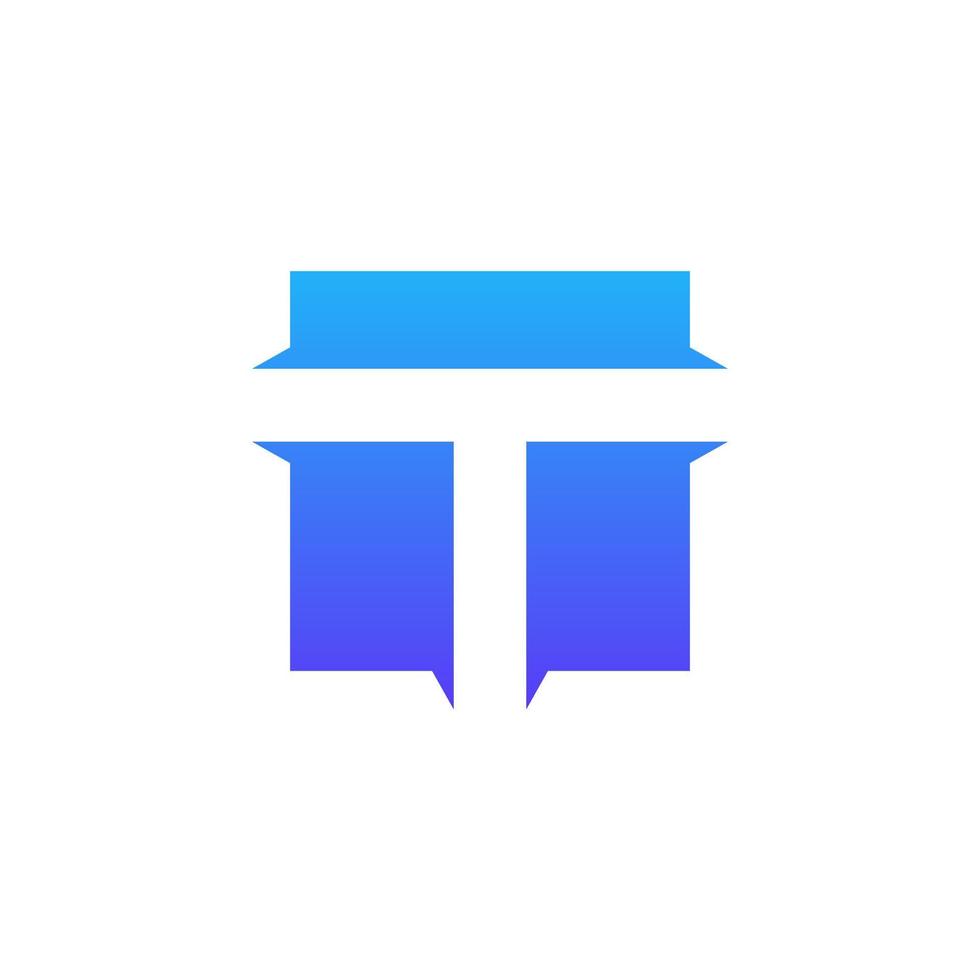 letter t logo pictogram sjabloon ontwerpelementen. vector illustratie