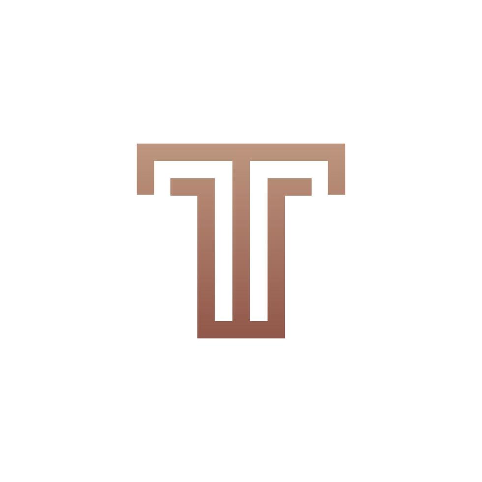 letter t logo pictogram sjabloon ontwerpelementen. vector illustratie