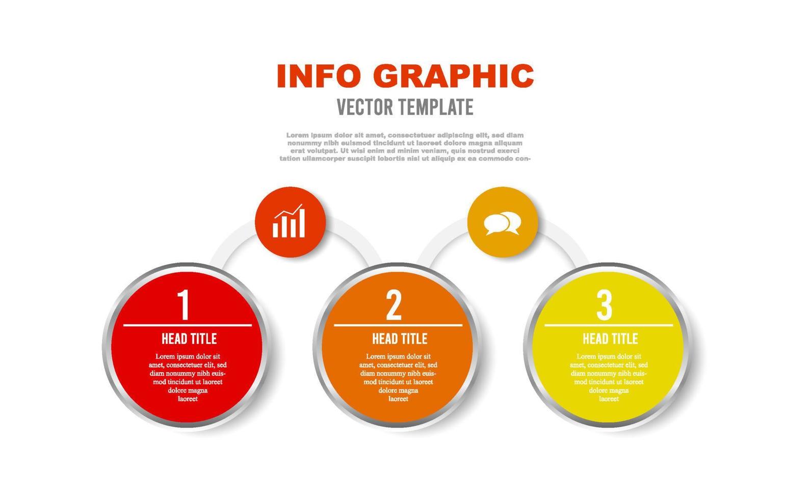 grafiek infographic element collectie vector sjabloon. cirkelstijl 3D-gloedontwerp